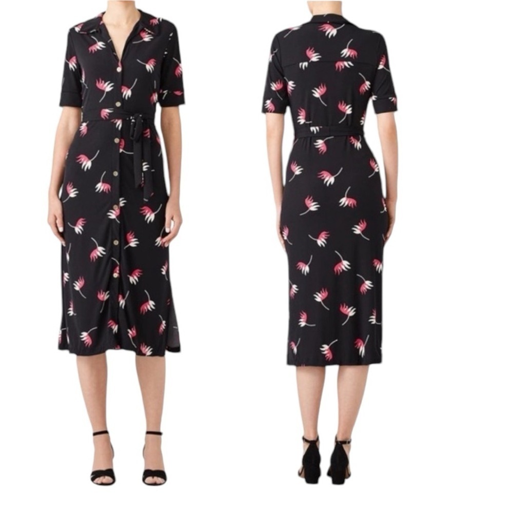 Leota Black‎ Buttons Down MIDI Dress 
Size S